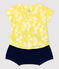 Babies' Organic Poplin Hawaii Print Clothing - 2-Piece Set ORGE yellow/MARSHMALLOW white