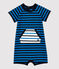 Babies' Cotton Playsuit SMOKING blue/RUISSEAU