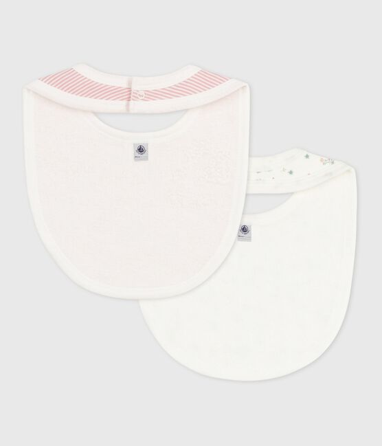 Pack of babies' floral-print cotton bibs variante 1