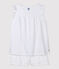 Girls'/Women's White Fine Cotton Short Pyjamas ECUME white