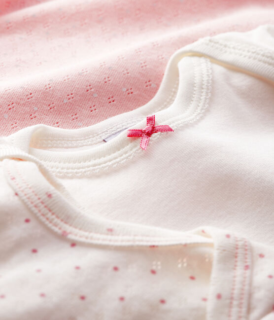 Baby Girls' Pink Long-Sleeved Bodysuit - 3-Pack variante 1