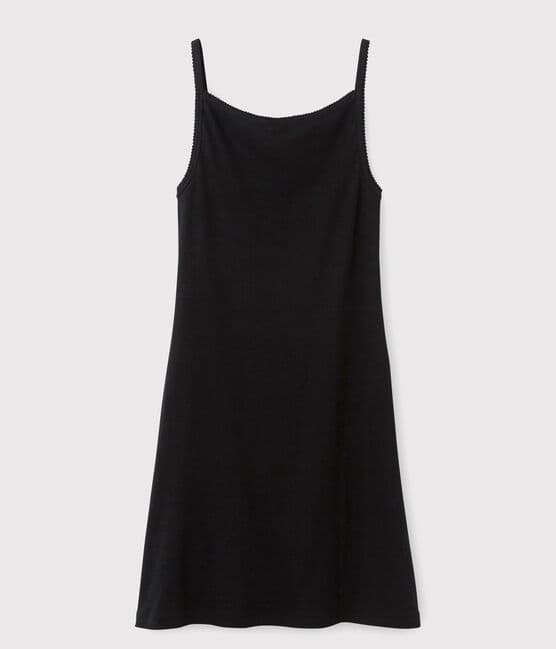 Women's Iconic Strappy Cotton Dress NOIR black