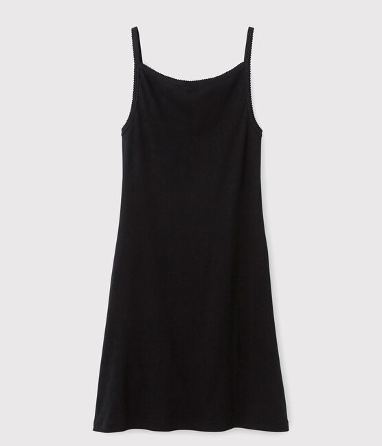 Women's cotton babydoll nightdress NOIR black