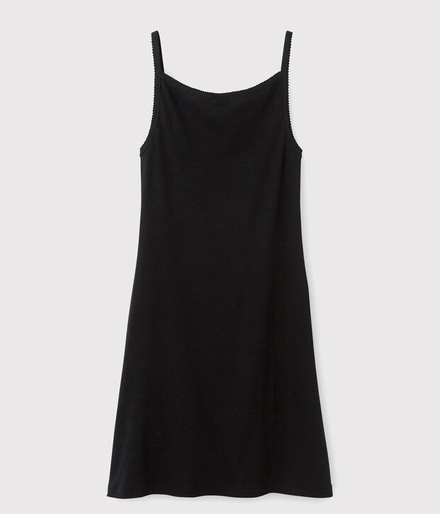 Women's Iconic Strappy Cotton Dress black