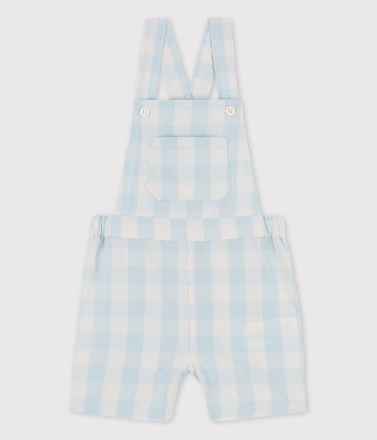 Babies' Poplin Dungaree Shorts BOLDAIR/white