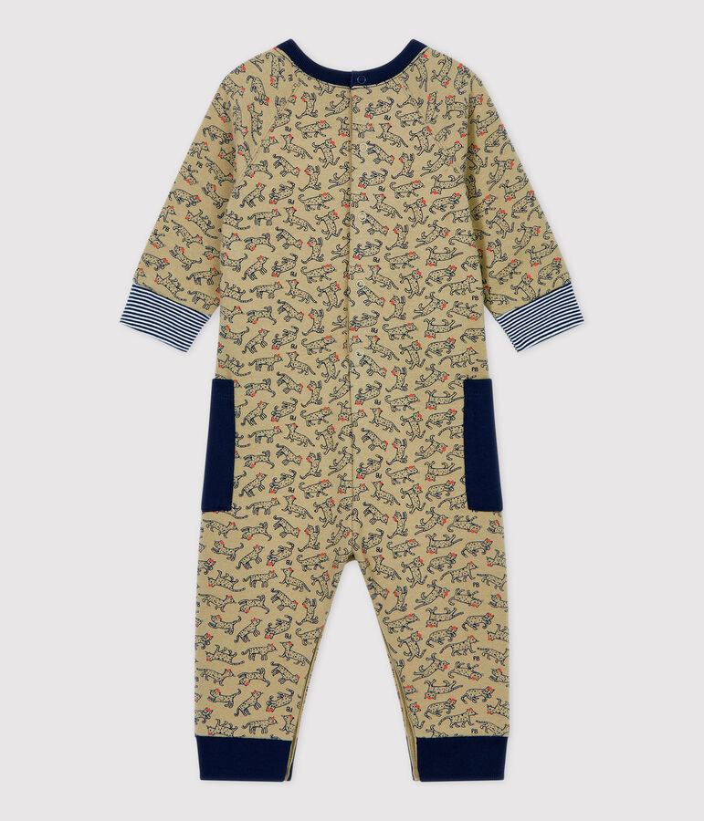 Babies' Fleece Jumpsuit beige/multicolor