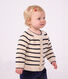 Babies' cardigan in stripy cotton