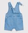 Babies' short lightweight denim dungarees DENIM CLAIR blue