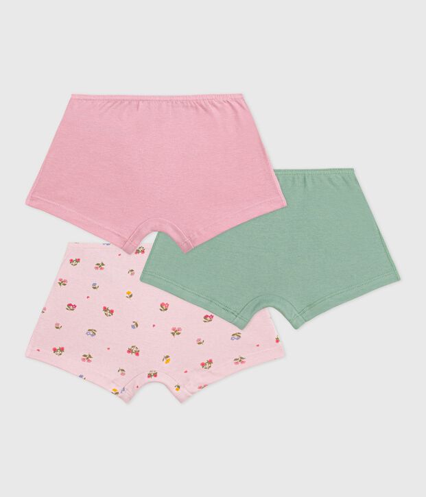 Pack of floral-print cotton shorties for children multicolor