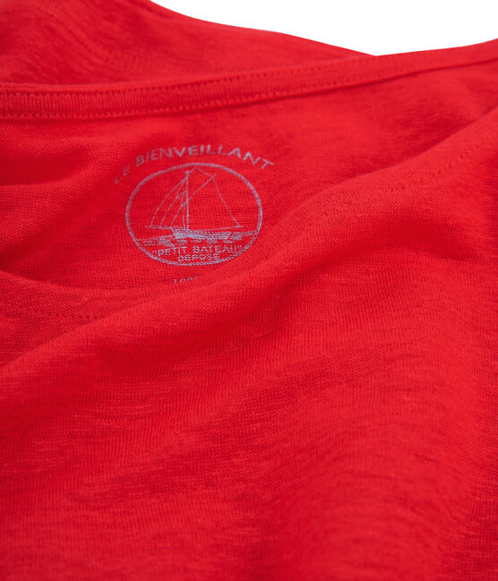 Women's Linen T-Shirt PEPS red
