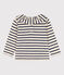 Babies' Light Jersey Long-Sleeved Blouse AVALANCHE white/MEDIEVAL