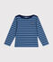 Iconic Breton top in cotton for girls or boys BEACH blue/MEDIEVAL