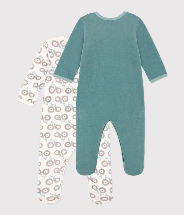Babies' Velour Pyjamas 2-Pack multicolor