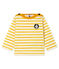 Baby Boys' Striped Long-Sleeved T-Shirt MARSHMALLOW white/BOUDOR yellow