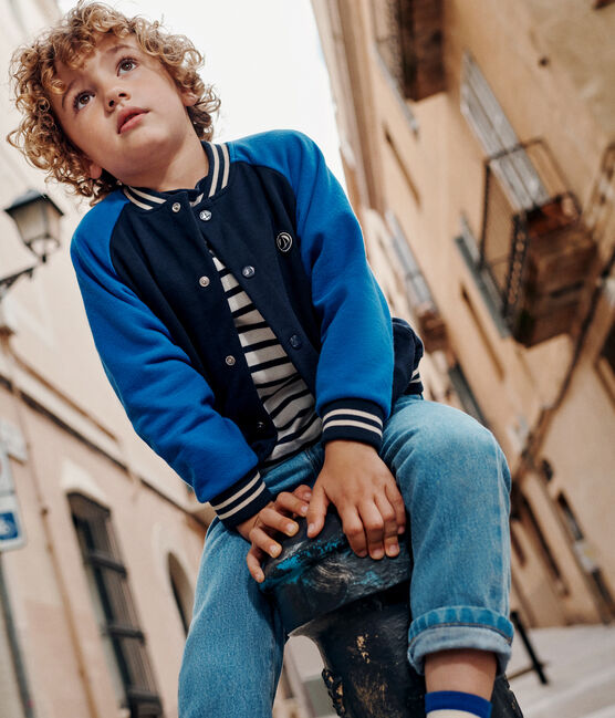 Boys' fleece baseball jacket SMOKING /CALVIN