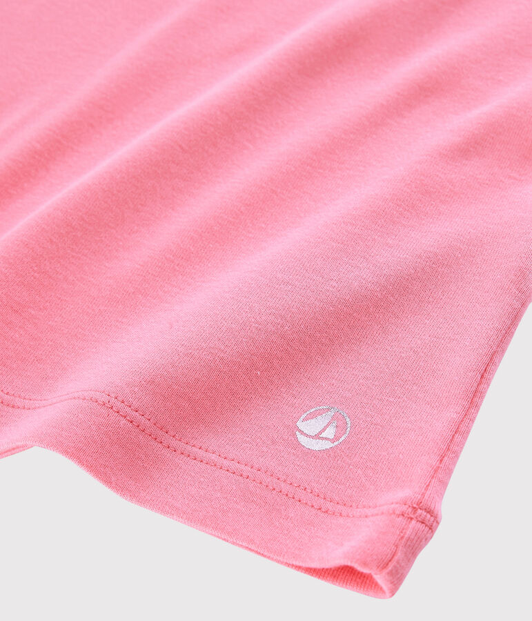 Girls' Short-Sleeved Cotton T-Shirt pink