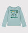 Girls' long-sleeved cotton T-shirt PAUL green