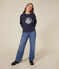 Women's fleece sweatshirt SMOKING blue