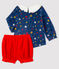 Baby girl's 2-piece set MEDIEVAL blue/MULTICO white