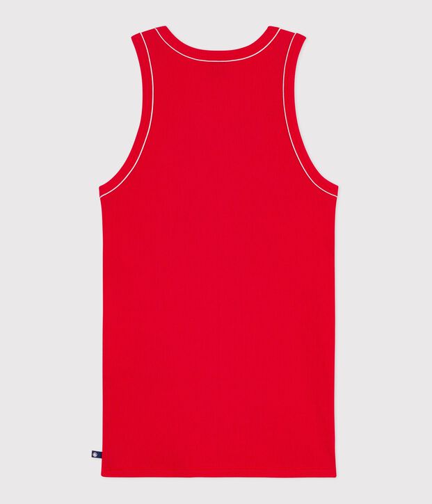 Women's plain cotton tank top red
