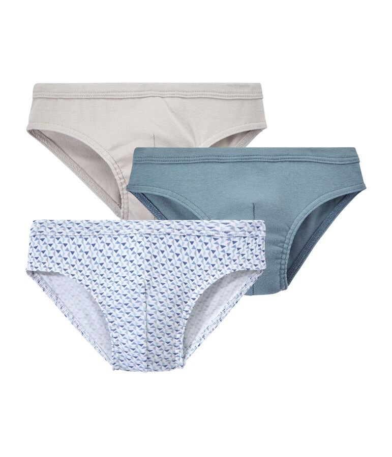 Set of 3 boys' briefs white