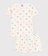 Children's short heart print cotton pyjamas