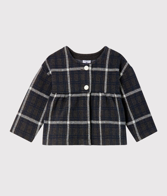 Baby Girls' Checked Cardigan CITY black/MULTICO white