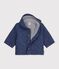 Babies' jacket in quilted denim embroidered with stars blue