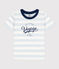 Boys' Short-Sleeved Cotton T-Shirt PLEINAIR /MARSHMALLOW