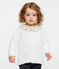Baby Girls' Wool/Cotton Knit Cardigan MARSHMALLOW white