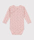 Babies' long-sleeved wrapover cotton bodysuit
