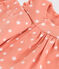 Newborn babies' two-piece sun print cotton set ABRICOT orange/MARSHMALLOW