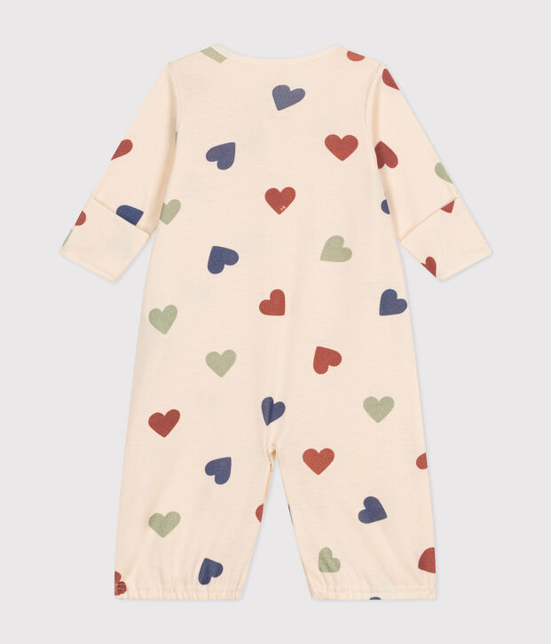 Babies' Cotton Jumpsuit/Sleeping Bag Ecru/multicolor