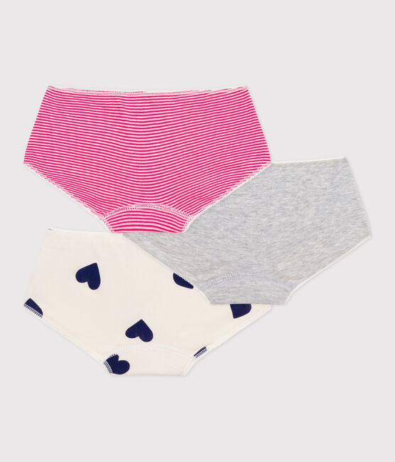 Pack of heart-print cotton shorties for children variante 1