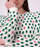 Women's fir tree print cotton pyjamas white/multicolor