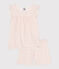 Children's Short Floral Print Cotton Pyjamas MARSHMALLOW /PANTY