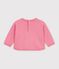 Babies' animal print cotton sweatshirt pink