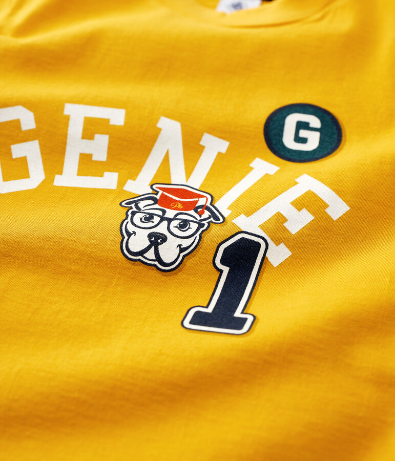 Boys' Long-Sleeved Cotton T-Shirt yellow