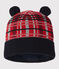 Baby Boys' Fleece-Lined Bonnet TERKUIT red/MULTICO white