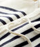 Babies' Stripy Wool Knit Clothing - 2-Piece Set MARSHMALLOW white/SMOKING blue