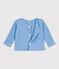 Babies' moss stitch cotton cardigan FLO blue