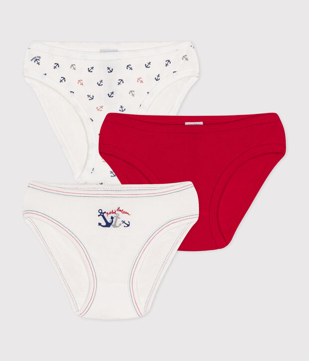 Girls' cotton briefs - 3-Pack multicolor