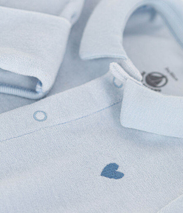 Babies' velour pyjamas blue