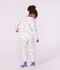 Children's pyjamas in fleece with a dragon print white/multicolor