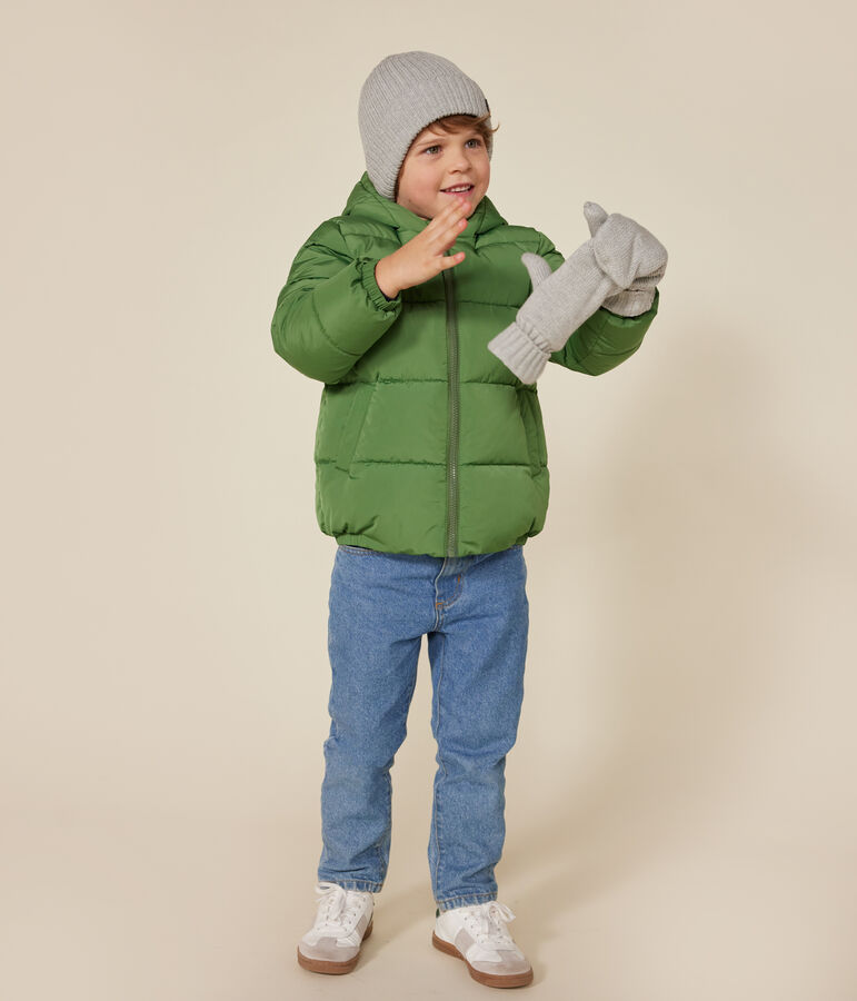 Children's unisex puffer jacket PALMERAIE green