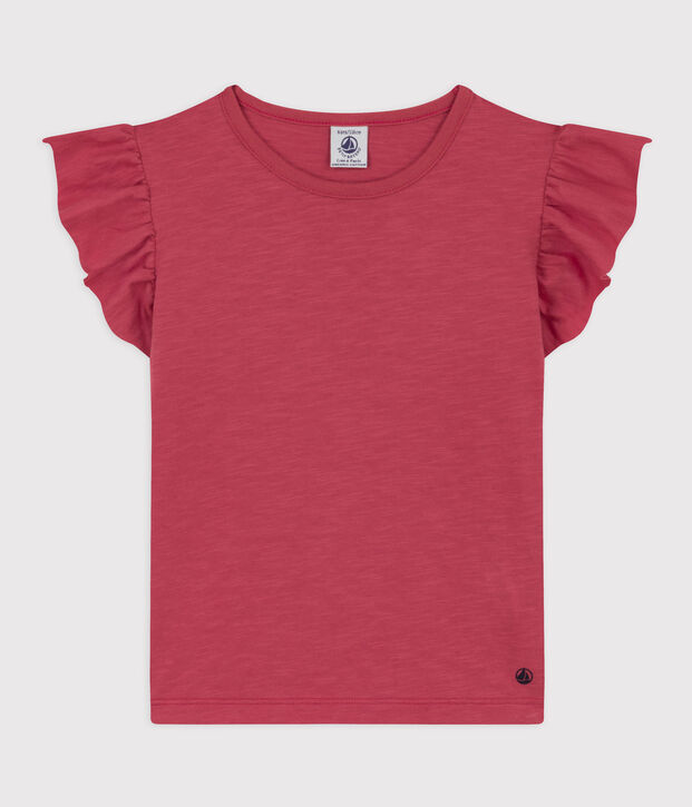 Girls' Short-Sleeved Cotton T-Shirt pink