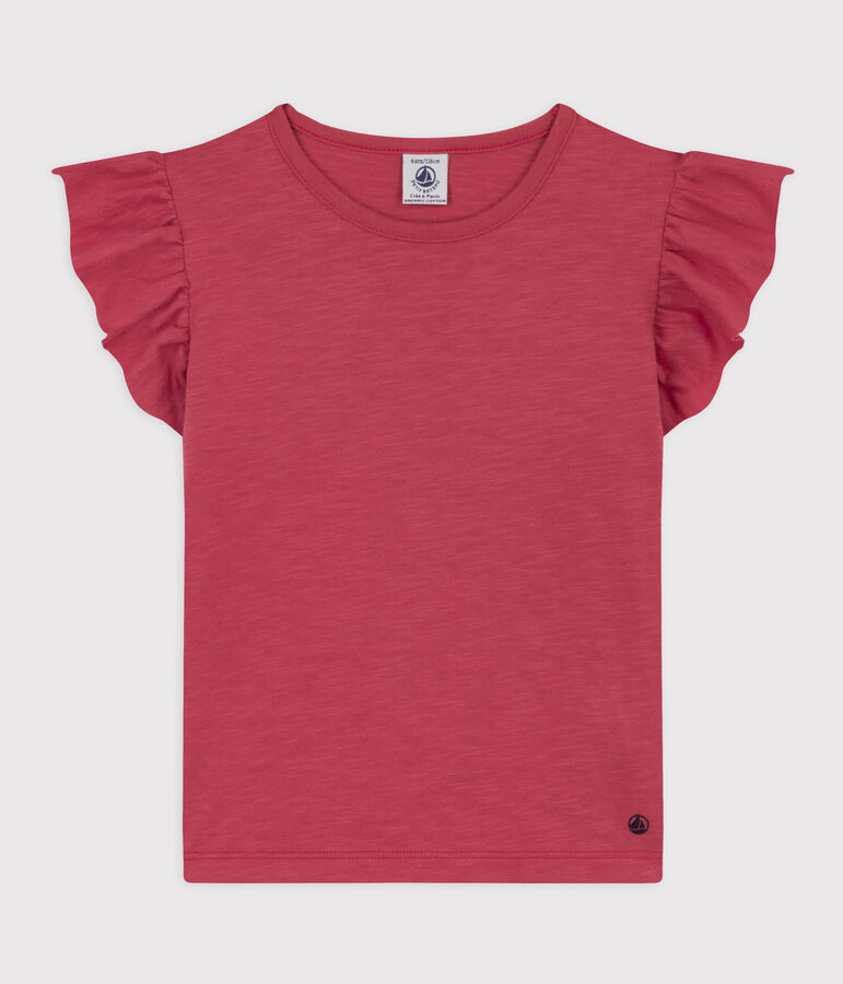 Girls' Short-Sleeved Cotton T-Shirt pink