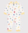 Popperless and Footless Cotton Sea Animals Sleepsuit MARSHMALLOW white/MULTICO white