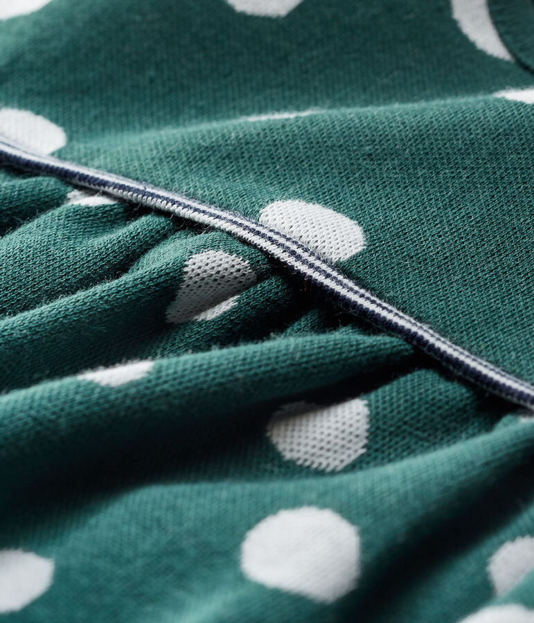 Baby Girls' Long-Sleeved Spotted Dress green/white