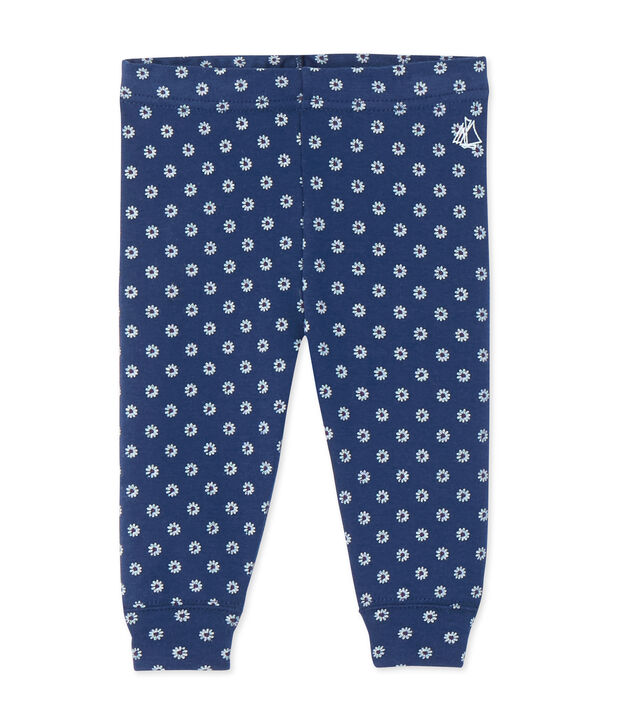 Baby girl's printed leggings blue/multicolor